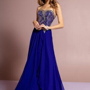 NEW ROYAL  Sweetheart Neck Jewel A-Line Prom Dress GSGL1149